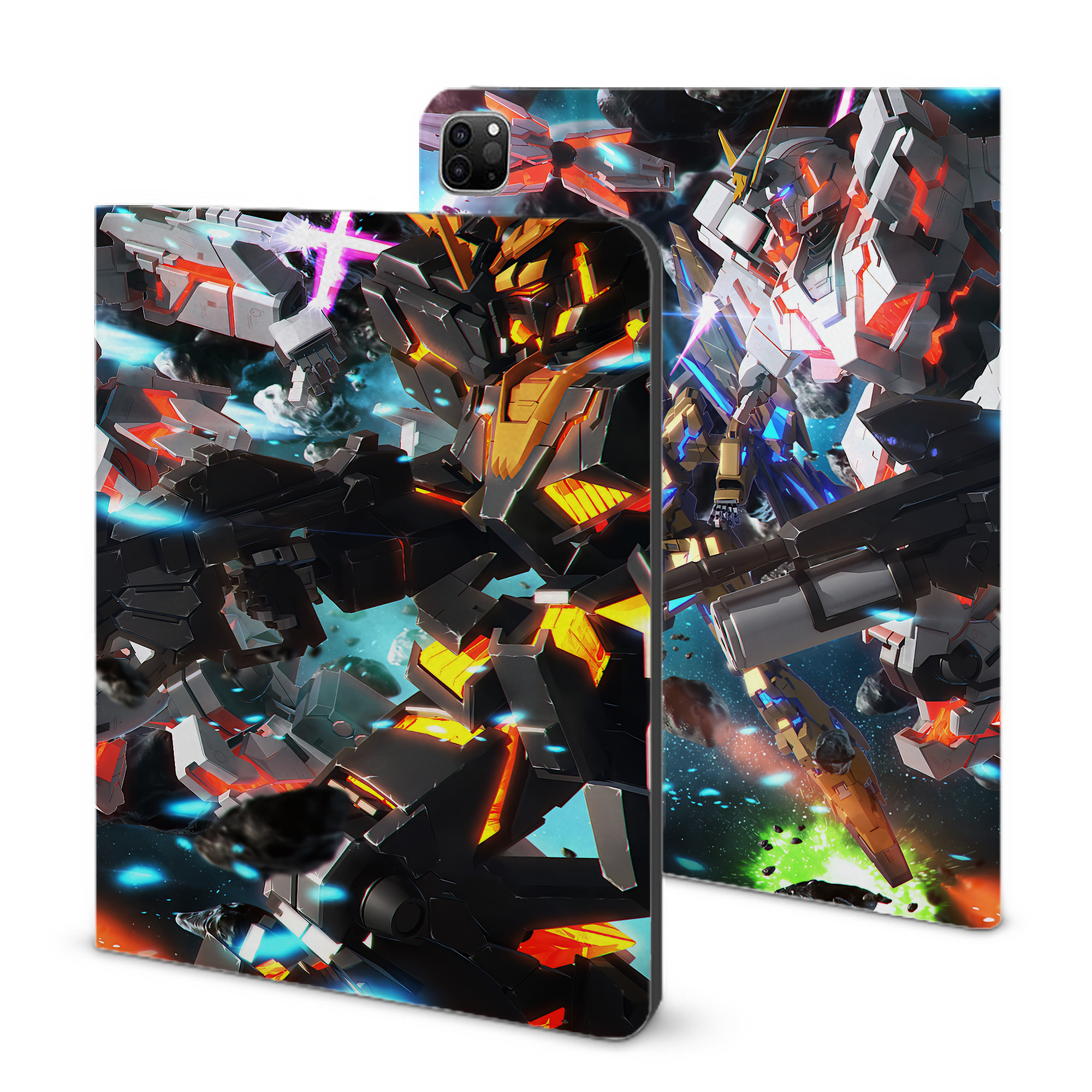 （画像用） 機動戦士ガンダム Mobile Suit Gundam IPad ケース ブック型 PUレザー TPU 耐衝撃 軽量 薄型 ペン収納なし 全面保護 IPad 各モデル対応